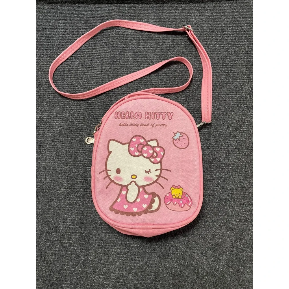 Sanrio Hello Kitty Pink Mini Backpack Crossbody Bag Convertible Faux Leather